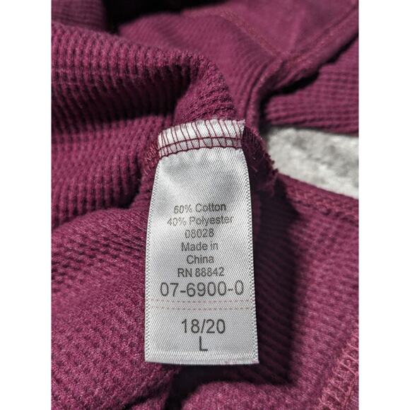 Woman Within Pullover Sweater Women Size L Maroon Knit Cowl Neck Hi-Low Hem - Picture 9 of 13